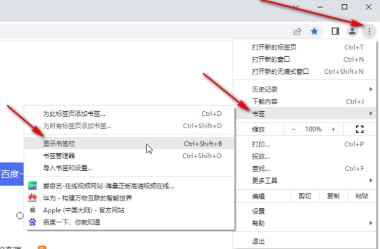 谷歌浏览器收藏栏怎么显示出来3