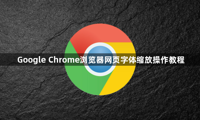 Google Chrome浏览器网页字体缩放操作教程1