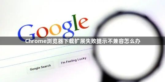 Chrome浏览器下载扩展失败提示不兼容怎么办1
