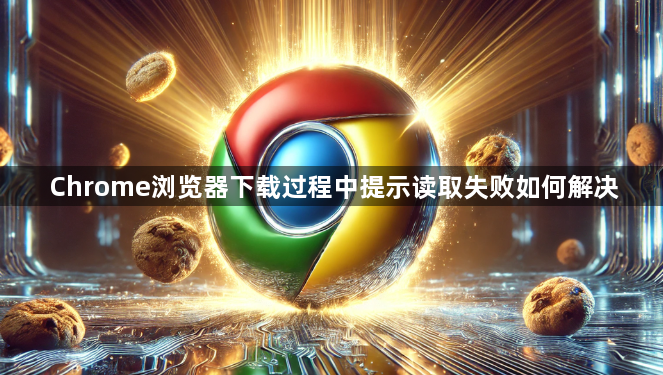 Chrome浏览器下载过程中提示读取失败如何解决1