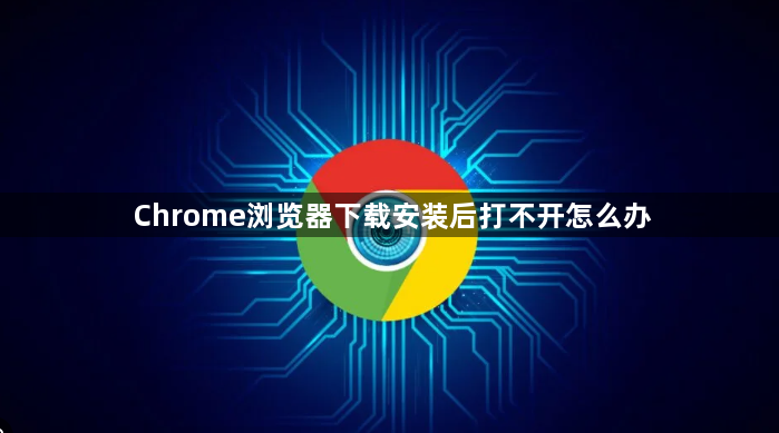 Chrome浏览器下载安装后打不开怎么办1