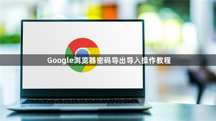 Google浏览器密码导出导入操作教程1