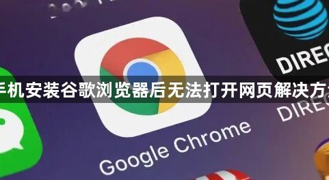 手机安装谷歌浏览器后无法打开网页解决方法1