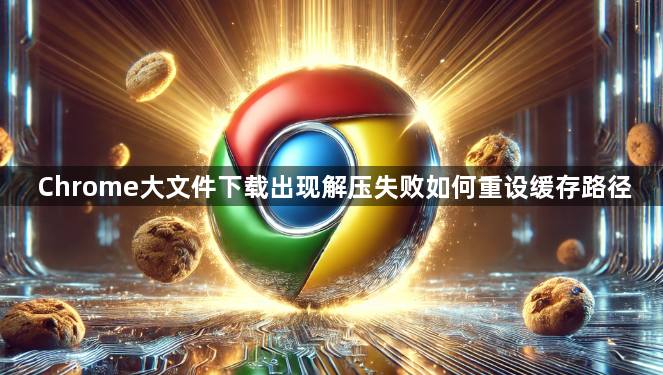 Chrome大文件下载出现解压失败如何重设缓存路径1
