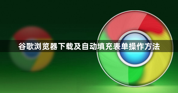 谷歌浏览器下载及自动填充表单操作方法1