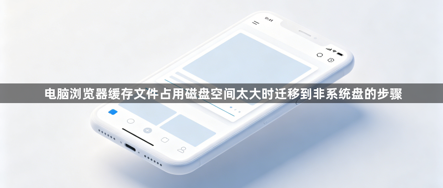 电脑浏览器缓存文件占用磁盘空间太大时迁移到非系统盘的步骤1