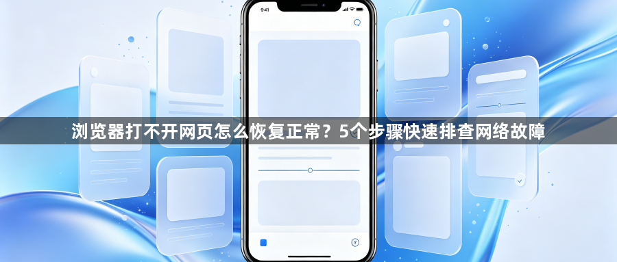 浏览器打不开网页怎么恢复正常？5个步骤快速排查网络故障1