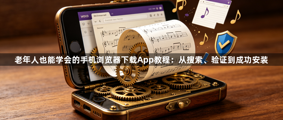 老年人也能学会的手机浏览器下载App教程：从搜索、验证到成功安装1