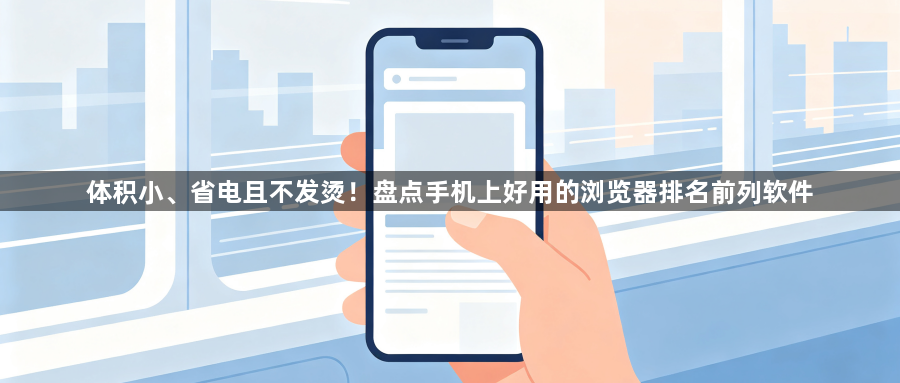 体积小、省电且不发烫！盘点手机上好用的浏览器排名前列软件1