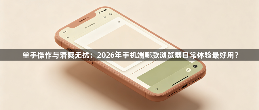 单手操作与清爽无扰：2026年手机端哪款浏览器日常体验最好用？1