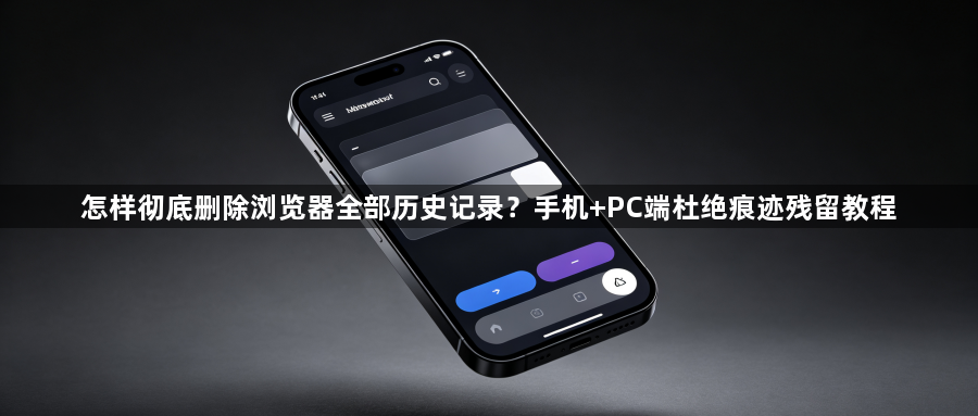 怎样彻底删除浏览器全部历史记录？手机+PC端杜绝痕迹残留教程1