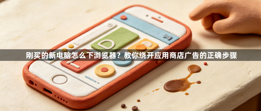 刚买的新电脑怎么下浏览器？教你绕开应用商店广告的正确步骤1