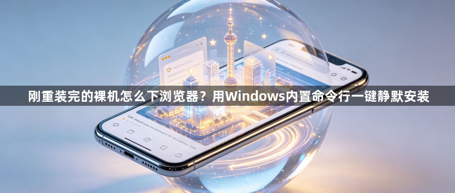 刚重装完的裸机怎么下浏览器？用Windows内置命令行一键静默安装1
